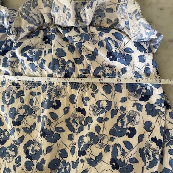Ralph Lauren Blue Label Blue White Floral Ruffle Sundress 4T - Picture 15 of 15